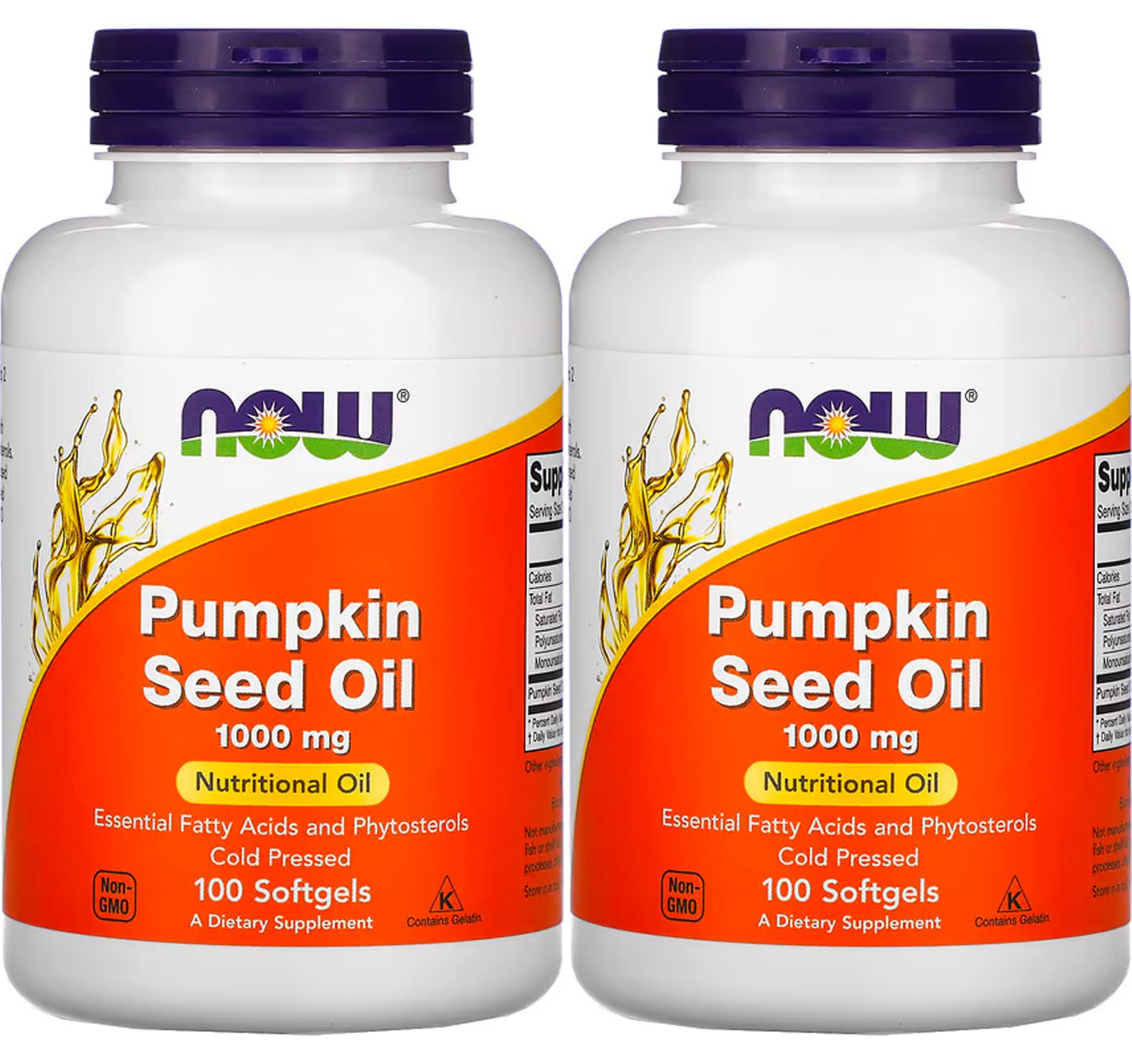 NOW Supplements, Pumpkin Seed Oil 1000 mg with Essential Fatty Acids and Phytosterols, Cold Pressed, 200 Softgels Gsupps Australia