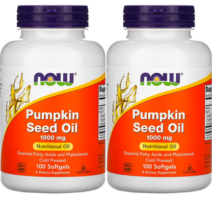 NOW Supplements, Pumpkin Seed Oil 1000 mg with Essential Fatty Acids and Phytosterols, Cold Pressed, 200 Softgels Gsupps Australia