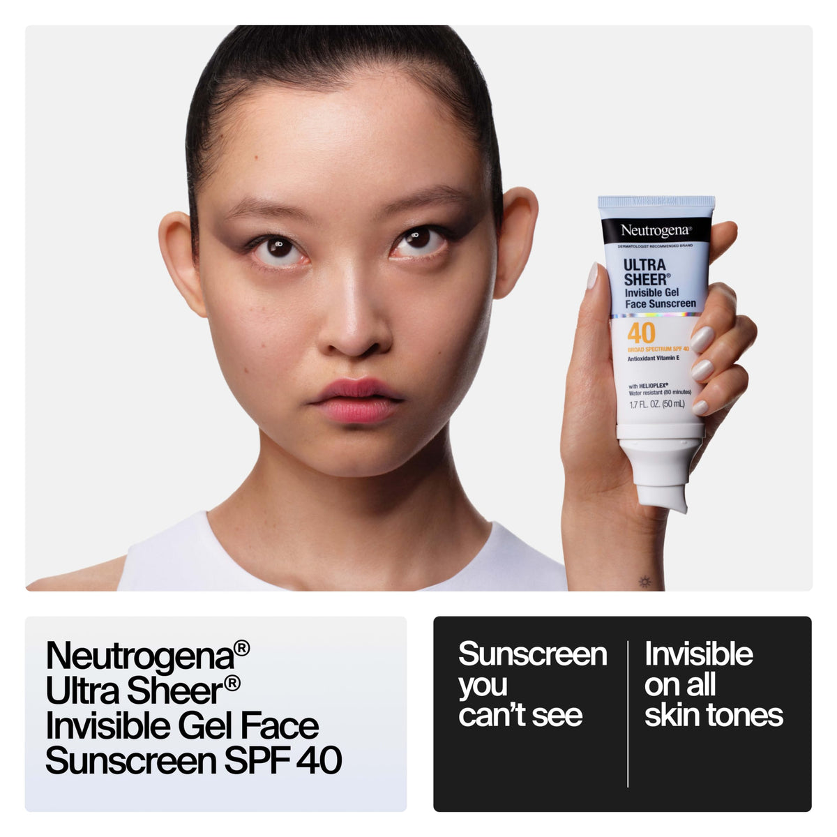 Neutrogena Ultra Sheer Invisible Gel Face Sunscreen, SPF 40, 1.7 oz Neutrogena