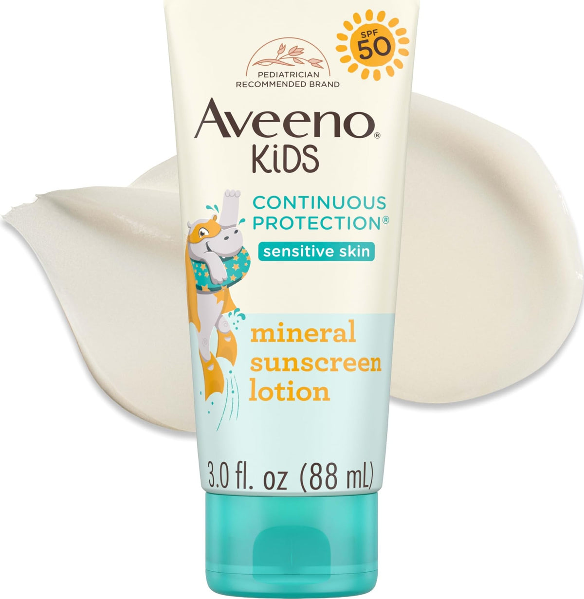 Aveeno Kids Sunscreen Lotion, Broad Spectrum, SPF 50, 3 fl. oz Aveeno