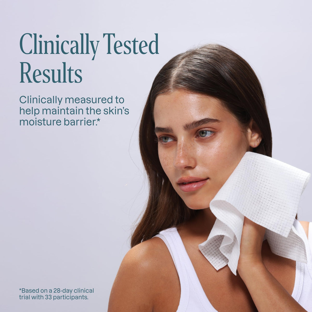 Cliganic Clean Face Towels XL, Disposable, Ultra-Absorbent, Hypoallergenic & Soft - Makeup Remover Dry Wipes, Pamper Your Face, Feel Fresh & Radiant, Hygienic Towelettes, for All Skin Types (50 Ct) Cliganic