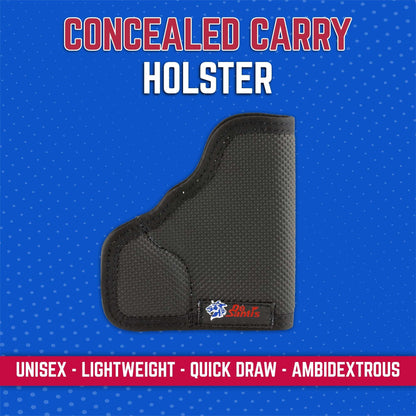 DeSantis Nemesis - Gun Pocket Holsters for Concealed Carry, Concealed Pocket Holster for Pistols, Revolvers, Soft, Designed for Comfort & Discreet Carry, Ambidextrous Gsupps Australia