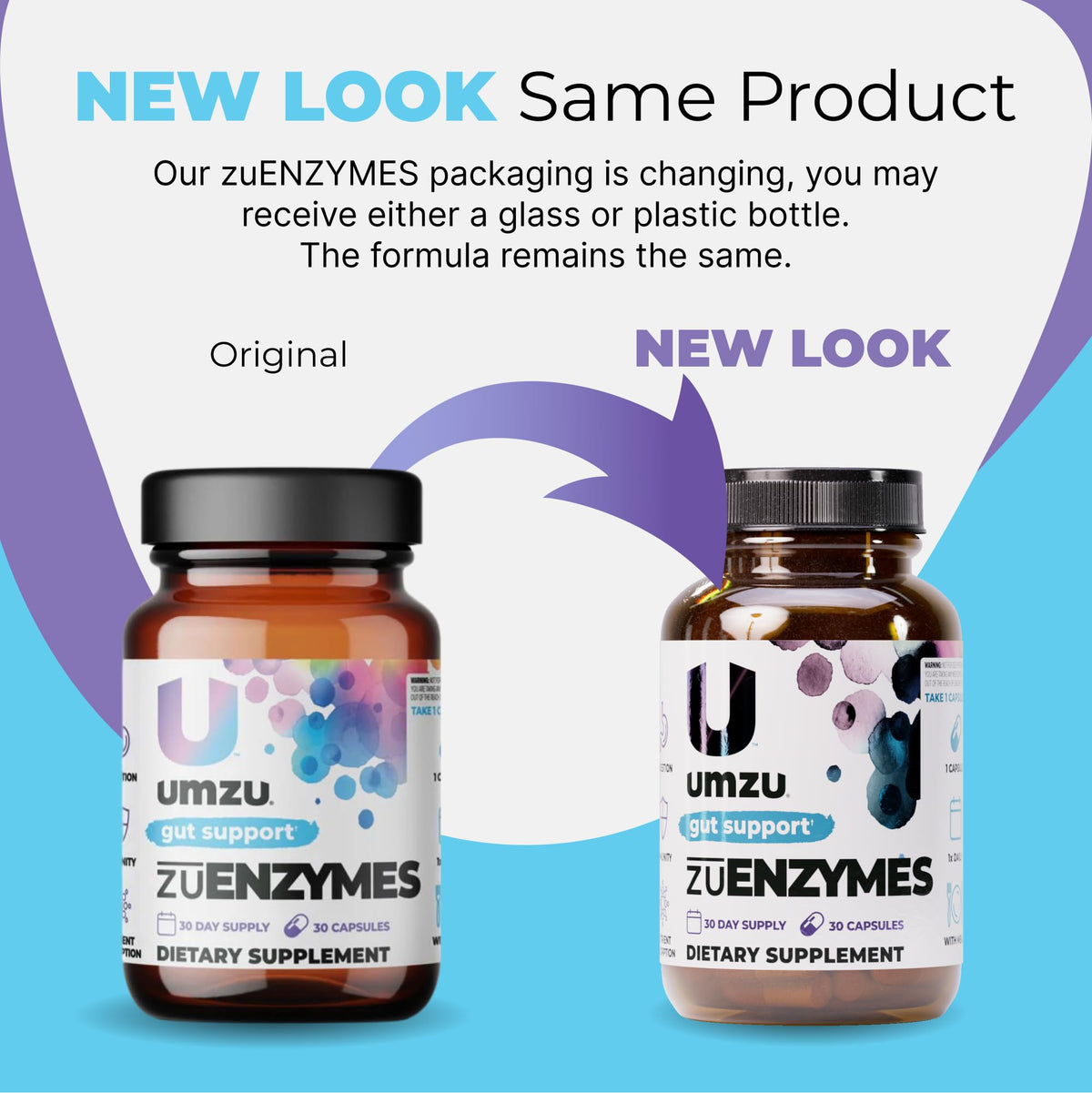 UMZU zuEnzymes Digestive Support Supplement, (30 Day Supply) – 21 Enzyme Blend with Lipase Protease & Amylase – Digestive Enzymes for Gut Health & Probiotic Daily UMZU