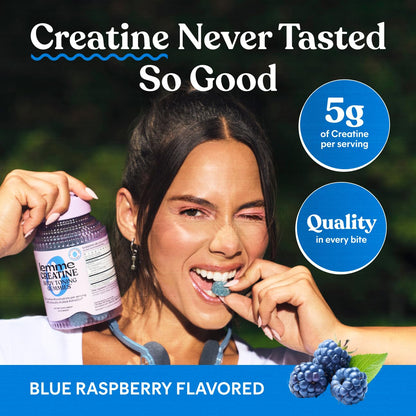 Lemme Creatine Monohydrate Gummies for Women and Men, 5g Dose to Support Lean Muscle, Strength, Recovery, Cognitive Health, w/Ginseng for Absorption, Sour Strawberry, NSF Certified, 60 Gummies
