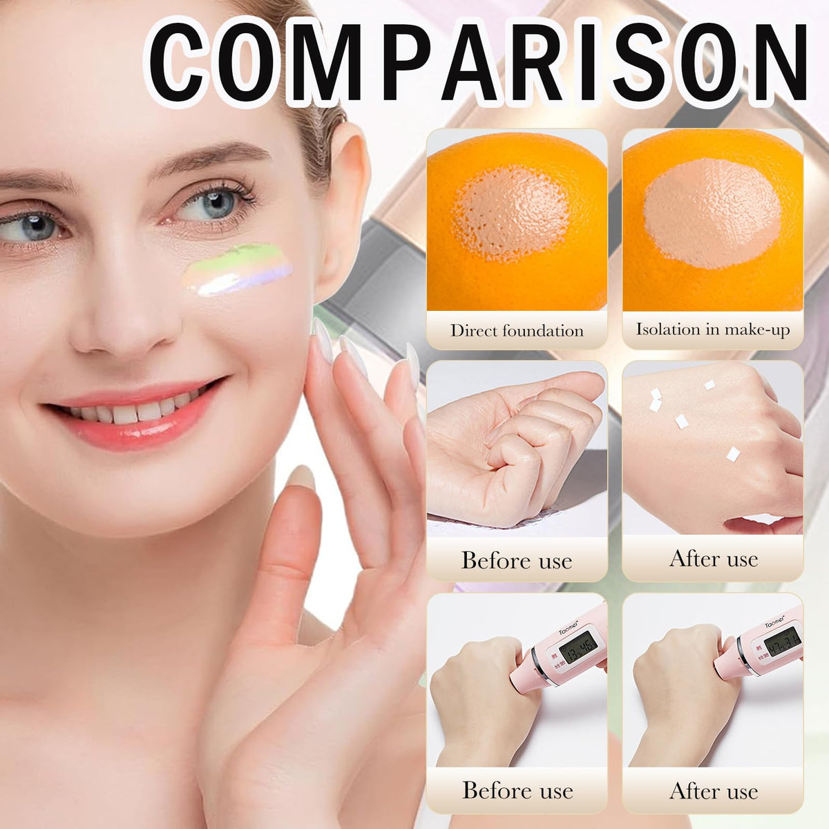 3 In 1 Primer for Face Before Makeup, SPF 50+, Sunscreen Isolation Cream Sulily