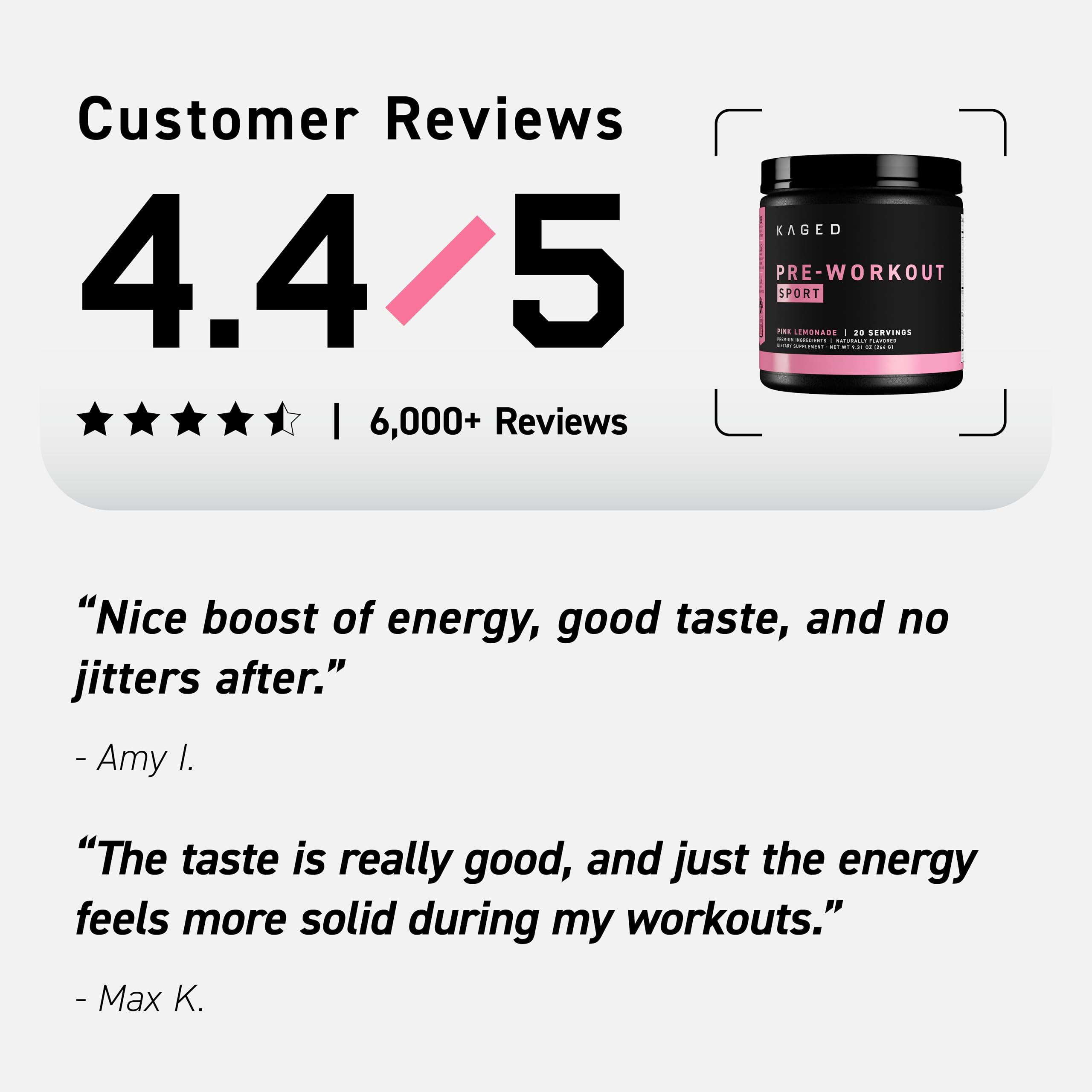 Kaged Sport Pre Workout Powder for Men & Women, Pink Lemonade, Sport Certified, 188mg Caffeine, Nitric Oxide, Beta Alanine, 20 Servings Kaged buy australia supplements