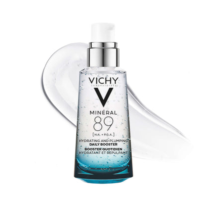 VICHY Mineral 89 Booster, Pure Hyaluronic Acid Serum for Face with Polyglutamic Acid for Skin Barrier Repair, Plumps & Hydrates VICHY