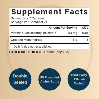 NatureBell Creatine Monohydrate Capsules 5,000mg Per Serving, 500 Count | Micronized, Unflavored Creatine Pills | Pre-Workout & Muscle Strength Support NatureBell