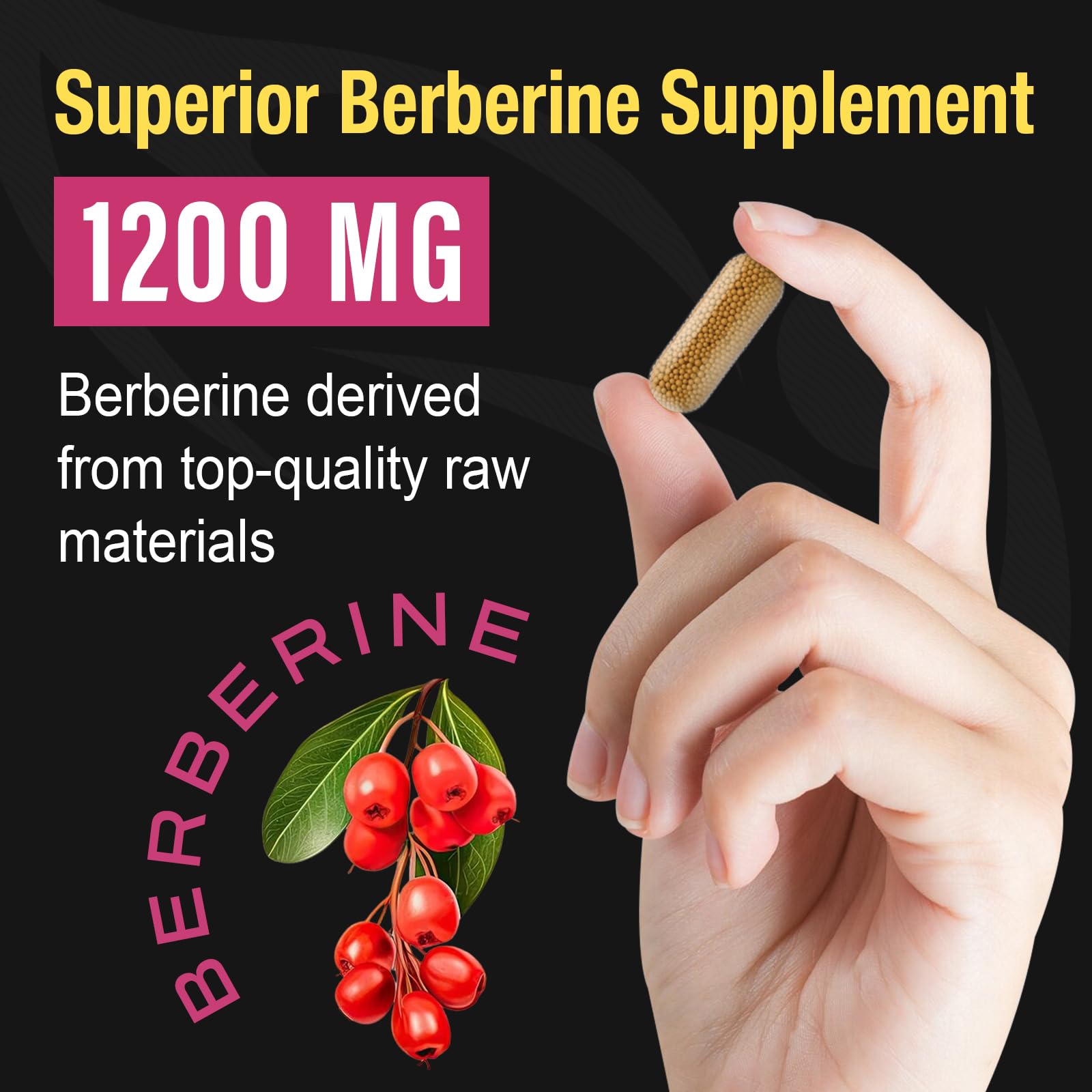 Berberine Supplement 1200mg Berberine HCL - High Bioavailability Microbeadlet Canarata buy australia supplements