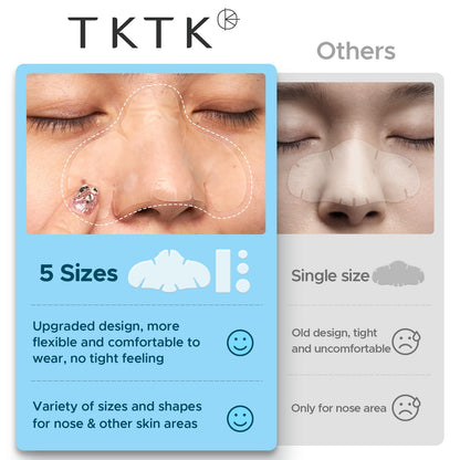 TKTK Hydrocolloid Pimple Patches, XL Nose Pore Strips 91 x 48 mm, 112 Count TKTK
