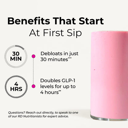 HUM Flatter Me Fiber Supplement, Strawberry Lemon, Women & Men | Prebiotics & Digestive Enzymes, Support Weight & Bloating, Digestive & Gut Health, Fiber Powder Drink Mix, 10 Servings