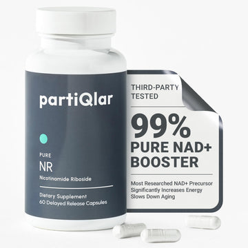 partiQlar Nicotinamide Riboside (NR) 500mg – NR Supplement for Cellular Health, Anti-Aging, Energy & Metabolism Support – 2-Month Supply (60 Capsules) partiQlar buy australia supplements