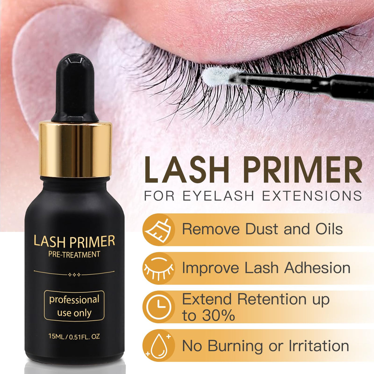 Miuffue Lash Bonder and Primer Kit for Eyelash Extensions Miuffue