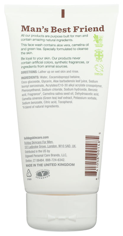 BULLDOG Mens Skincare and Grooming, Original Face Wash, 5 Fluid Ounce Bulldog Skincare for Men