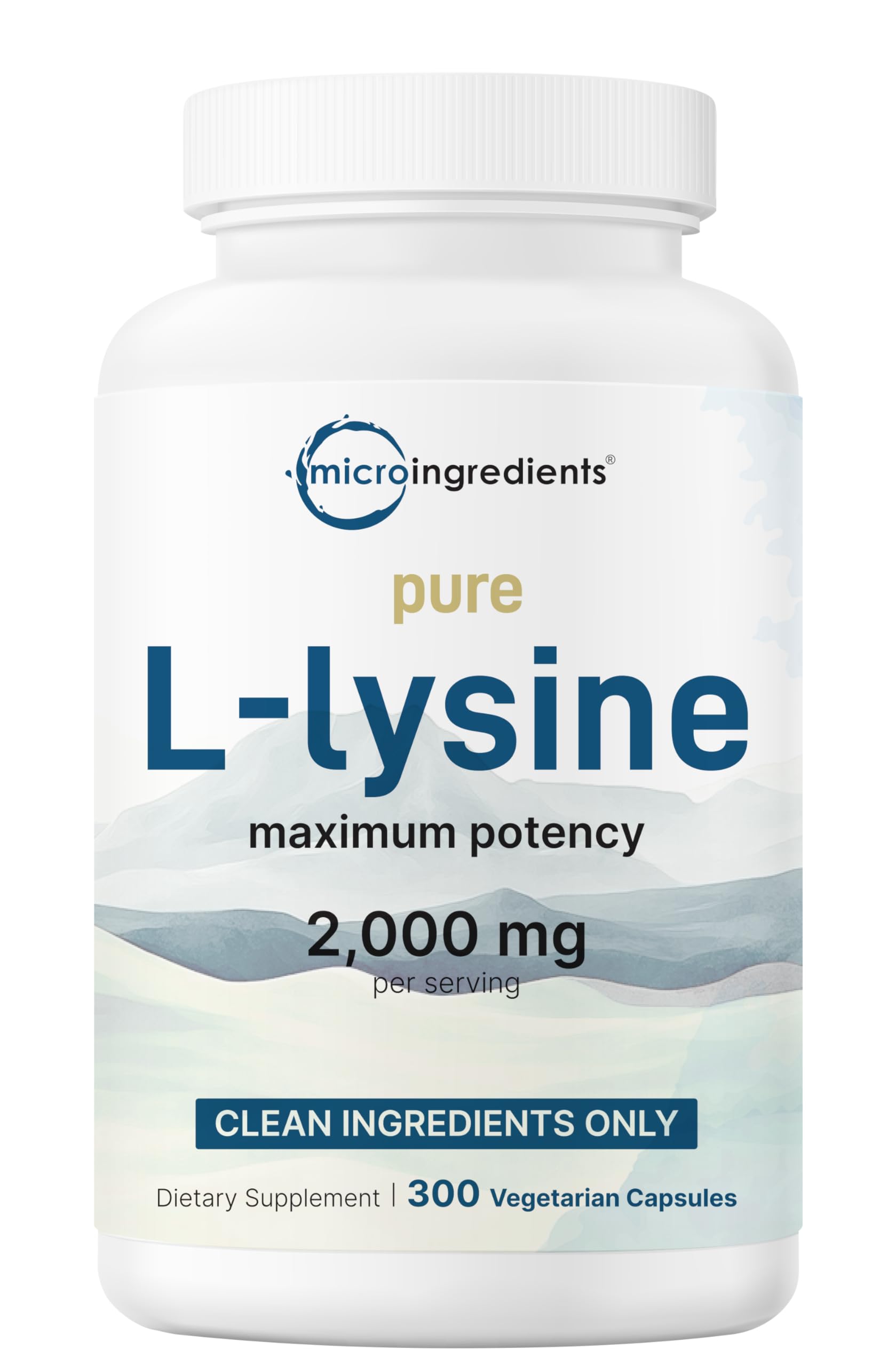 Pure L-Lysine 2,000mg, 300 Veggie Capsules | Maximum Potency, Easily Absorbed, Free Form | Essential Amino Acid for Collagen, Lip, & Immune Support Micro Ingredients buy australia supplements