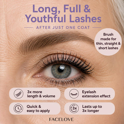 Facelove EVERLOVE Tubing Mascara for Mature Women, Volume & Length FACELOVE