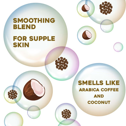 OGX Smoothing + Coconut Coffee Exfoliating Body Scrub with Arabica Coffee & Coconut Oil, Moisturizing Body Wash for Dry Skin, Paraben-Free with Sulfate-Free Surfactants, 19.5 Fl Oz, 2 Pack OGX