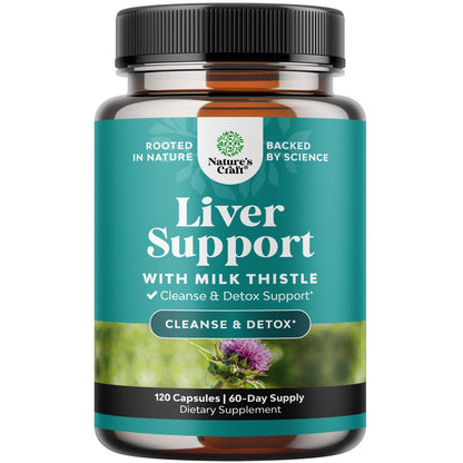 Best Liver Supplements with Milk Thistle - Artichoke - Dandelion Root Support Healthy Liver Function for Men and Women Natural Detox Cleanse Capsules Boost Immune System Relief - Natures Craft | Herbal Detox Support with Ginger, Beetroot & Artichoke - Ber Gsupps Australia