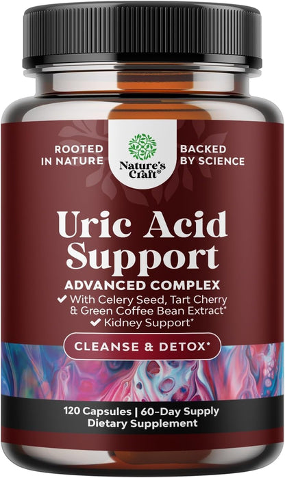 Green Coffee Beans Extract for Uric Acid Cleanse - 120 Capsules | Kidney Support Supplement with Tart Cherry, Chanca Piedra & Celery Seed - Uric Acid Support - Antioxidant Support - Non-GMO Gsupps Australia