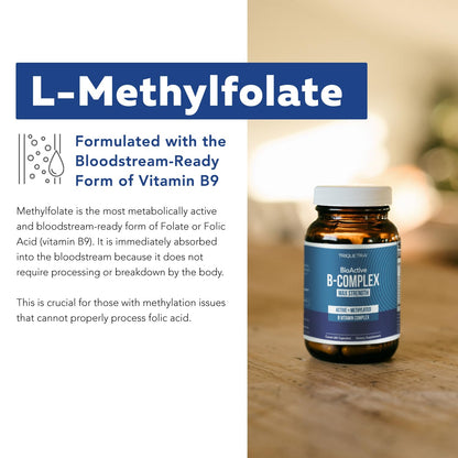 BioActive Vitamin B Complex - Blood Stream Ready, Methylated B Complex - Featuring Methylfolate, 3 BioActive Forms of B12, BenfoPure® B1 & Pantesin Triquetra Health