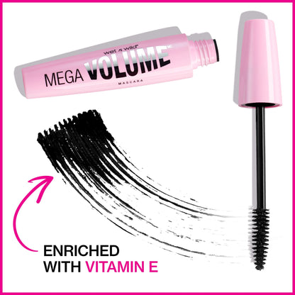wet n wild Mascara Mega Volume - Volumizing, Waterproof, Smudge-Resistant, Cruelty-Free, Gluten-Free, Sulfate-Free & Vegan - Very Black wet n wild