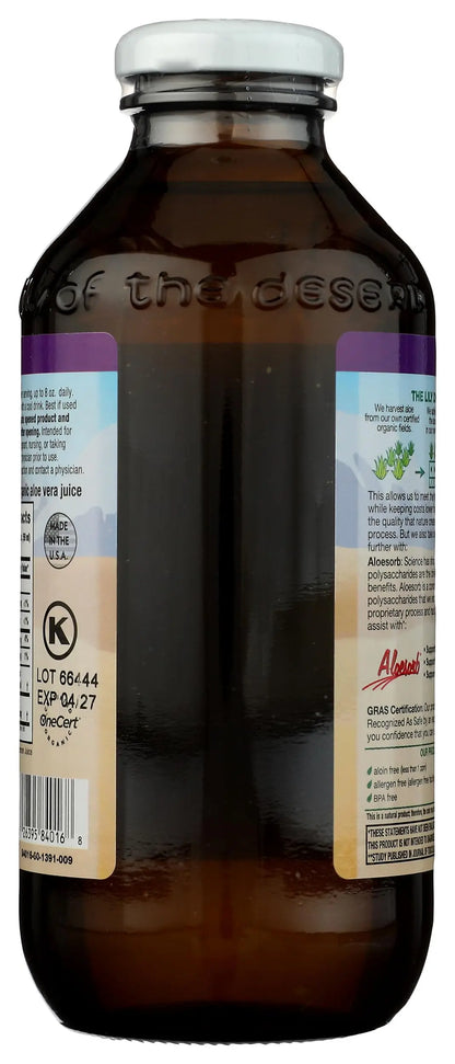 Lily of the Desert Aloe Vera Juice, Whole Leaf Filtered, Organic & Preservative Free – Natural Vitamins, Digestive Enzymes for Gut Health, Lily Of The Desert