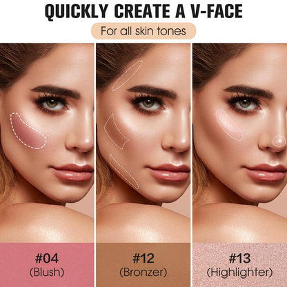 16 Colors Contour Palette Make up - Blush Highlighters Bronzer Powder All in one Makeup Palettes Contour Kit - Face Cosmetics Gifts for Women Beauty for Festivals (SET1) SPRINGSKY