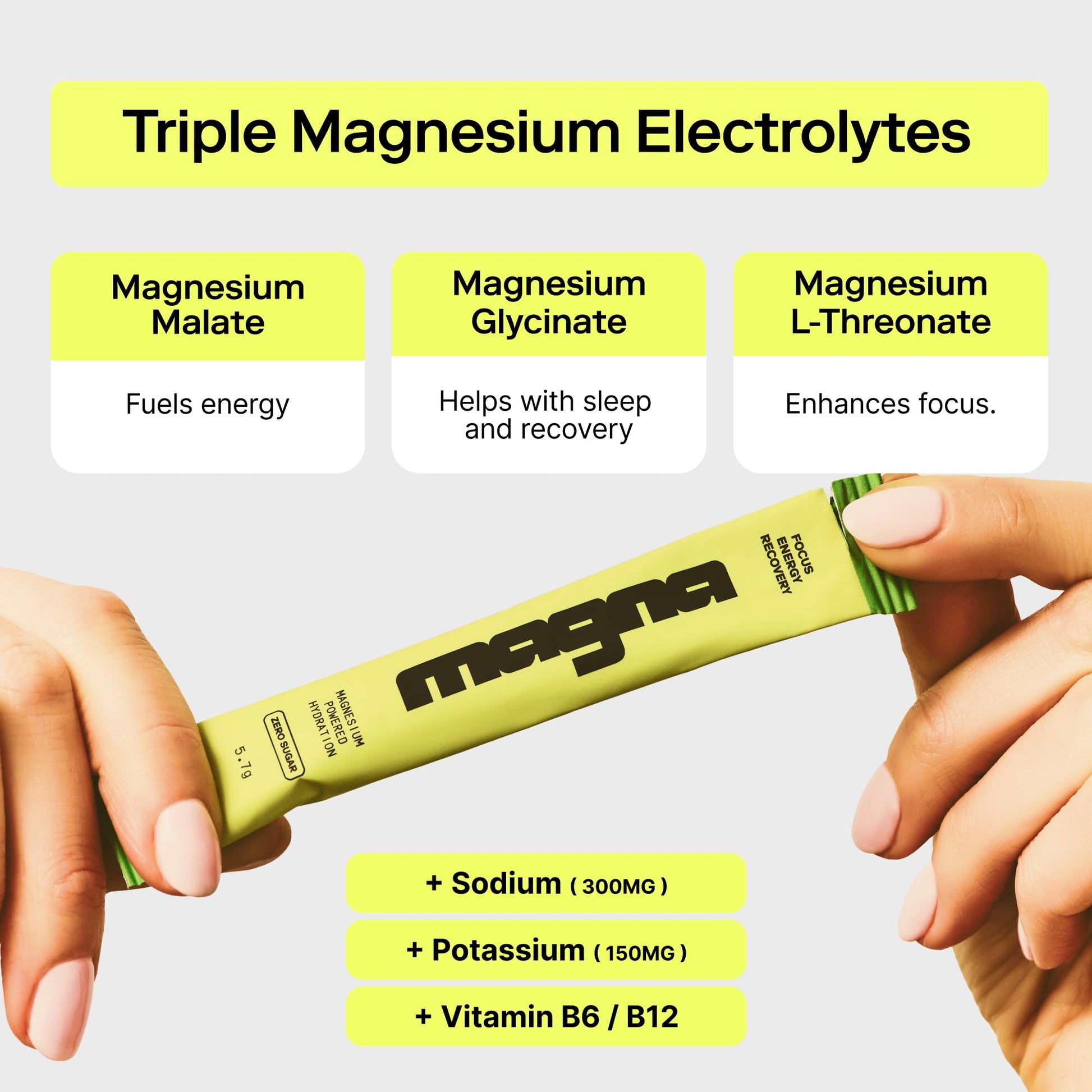 MAGNA Electrolytes Powder Drink Mix for Hydration, Energy & Focus Support with Magnesium L Threonate (28 Servings, Variety) Magna buy australia supplements