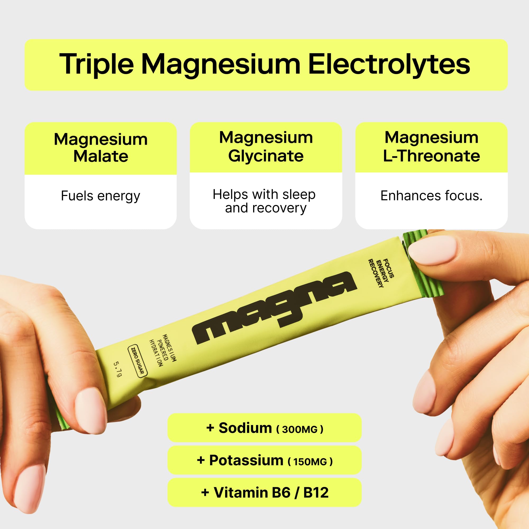 MAGNA Electrolytes Powder Drink Mix for Hydration, Energy & Focus Support with Magnesium L Threonate (28 Servings, Variety) Magna buy australia supplements