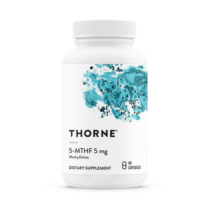 THORNE - 5-MTHF - Methylfolate (Active B9 Folate) Supplement - Supports Cardiovascular Health, Fetal Development, Nerve Health, Methylation & Homocysteine Levels* - 60 Servings - 5-MTHF 5mg THORNE