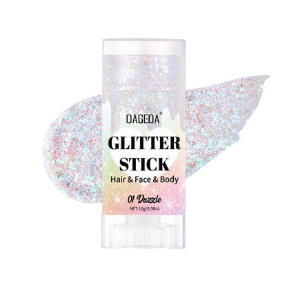 DAGEDA Dazzle White Body Glitter Stick, Hair Sparkly Face Glitter Makeup DAGEDA