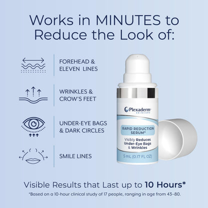 Plexaderm Eye Serum Pump - Visibly Reduces Bags, Wrinkles & Dark Circles Plexaderm