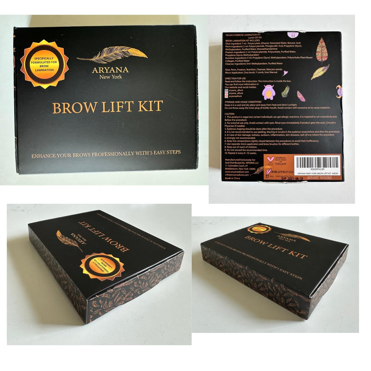 ARYANA NEW YORK Brow Lift Kit For Eyebrow Lamination ARYANA NEW YORK