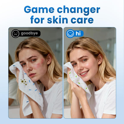 Borje Face Towels XXL, Disposable Face Towel 10" x 12", 100 Count (2 Packs of 50), 100% USDA Biobased Facial Towelettes, Ultra Soft & Hygienic Makeup Remover Dry Wipes for Women Cleansing Borje