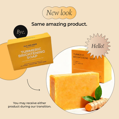 Glo Melanin Turmeric Brightening Soap with Vitamin C, Alpha Arbutin & Oats Glo Melanin