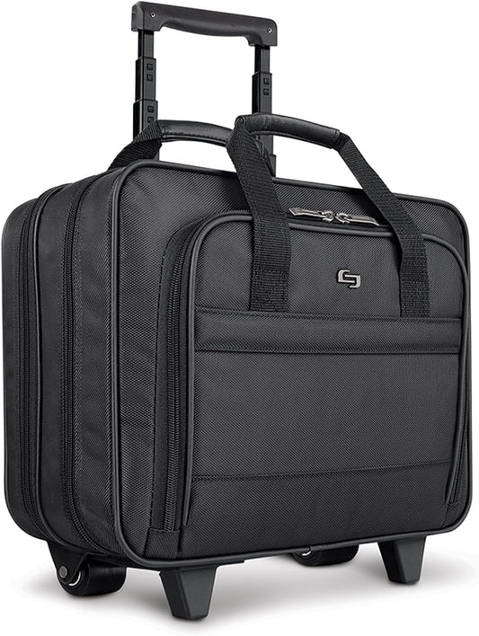 Solo New York Rolling Case with Wheels - Roller Laptop Bag, Wheeled Briefcase for Women & Men, Carry On Size for Travel, Fits 15.6" Computer - Carnegie, Black Gsupps Australia