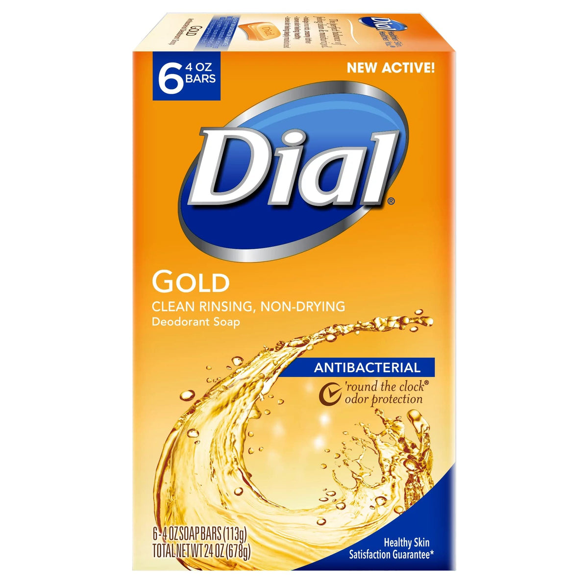 Dial Gold Antibacterial Soap - Six Individual Wrapped 4 oz Bars Dial