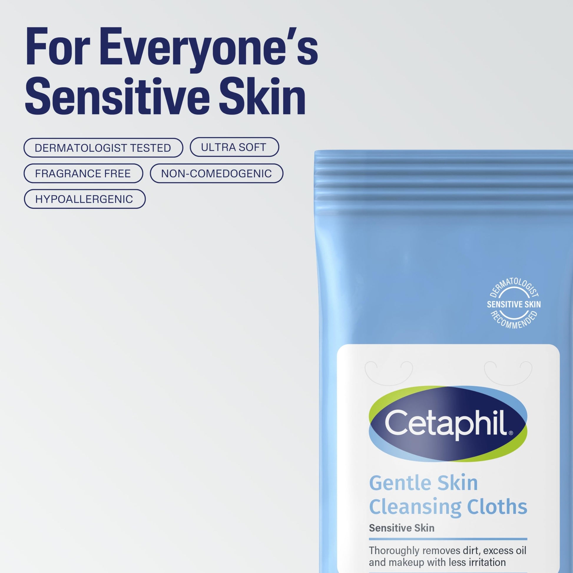 Cetaphil Gentle Makeup Remover Face Wipes, Fragrance Free, 25 Count | Sensitive skin safe, alcohol-free, fragrance-free, daily facial cleansing, removes makeup, dermatologist recommended Gsupps Australia
