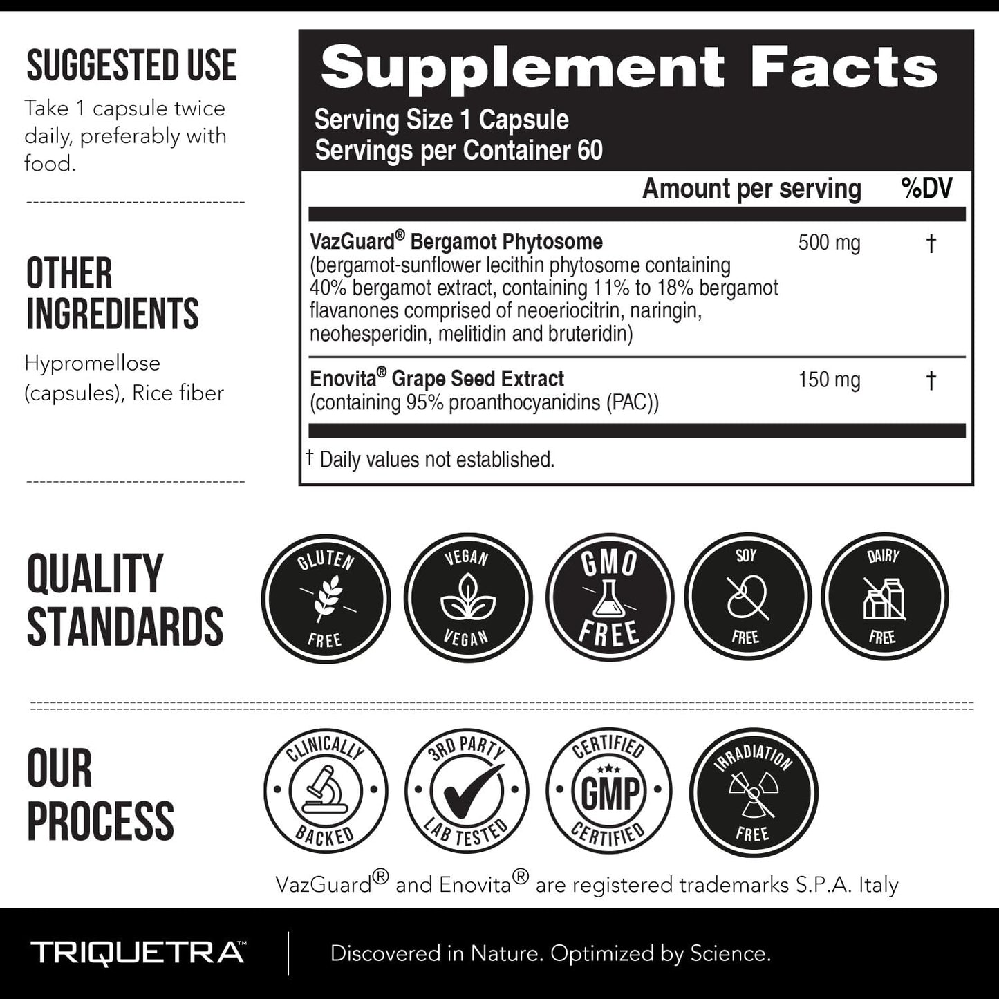 SoActive Bergamot: 2.5X More Effective, Italian Citrus Bergamot Phytosome - Clinically Validated | Enhanced with Grape Seed Extract Triquetra Health