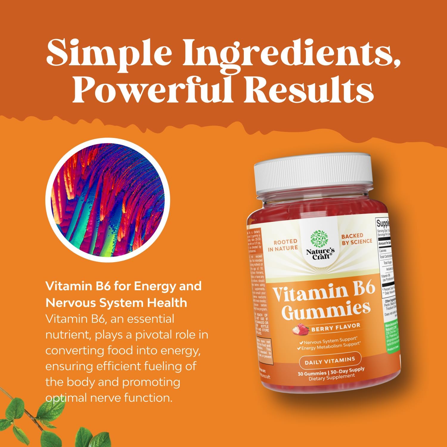 Potent Vitamin B6 Gummies for Adults - Potent Vitamin B Complex Supplements for Men & Women for Nervous System Support Mood & Immune System - Vegan Pyridoxine Chews for Energy & Metabolism - 30 Count Gsupps Australia