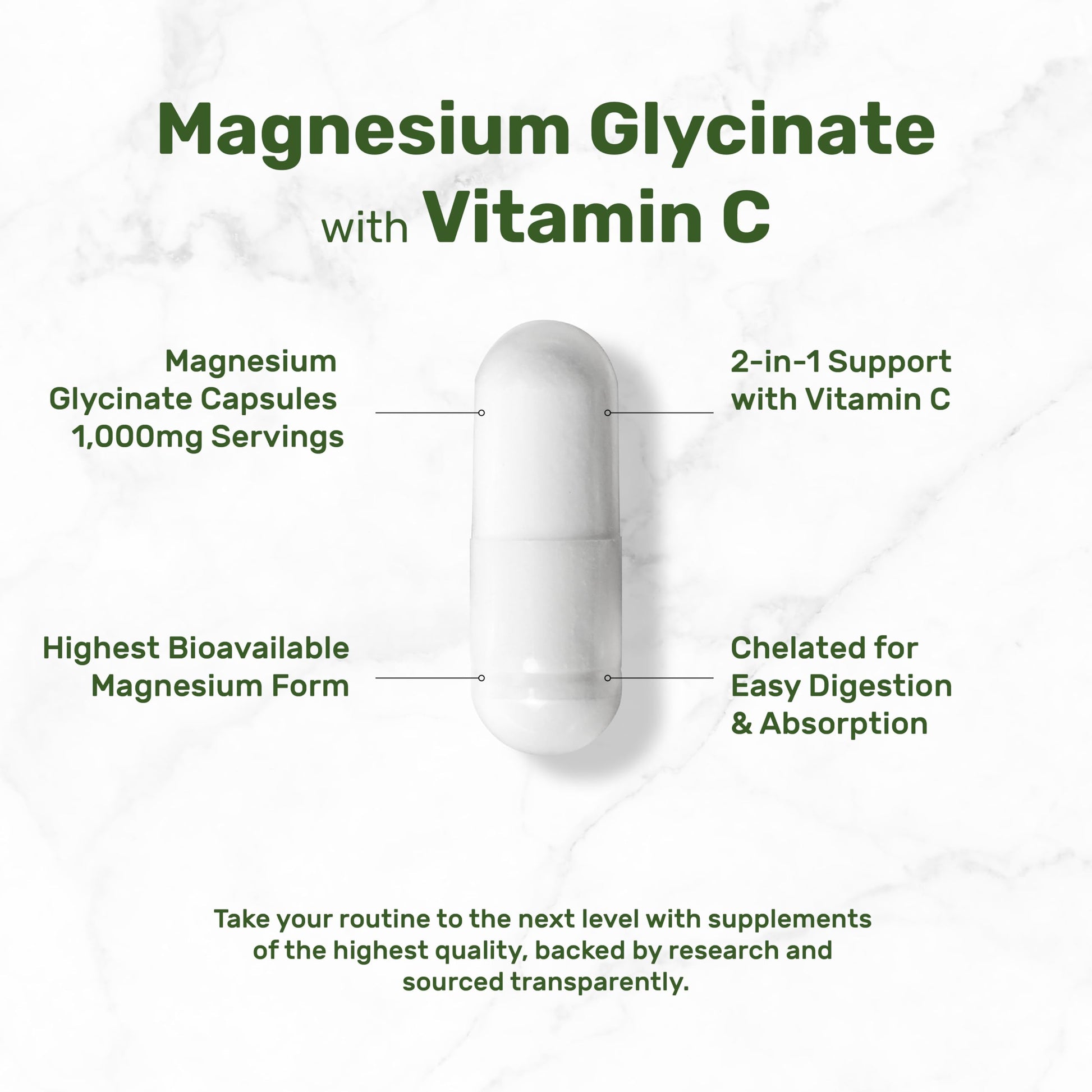 Magnesium Glycinate 500mg Per Capsule (1000mg Per Serving) Plus Vitamin C, 240 Capsules – 100% Chelated for Easy Absorption – Essential Mineral Supplement DEAL SUPPLEMENT buy australia supplements