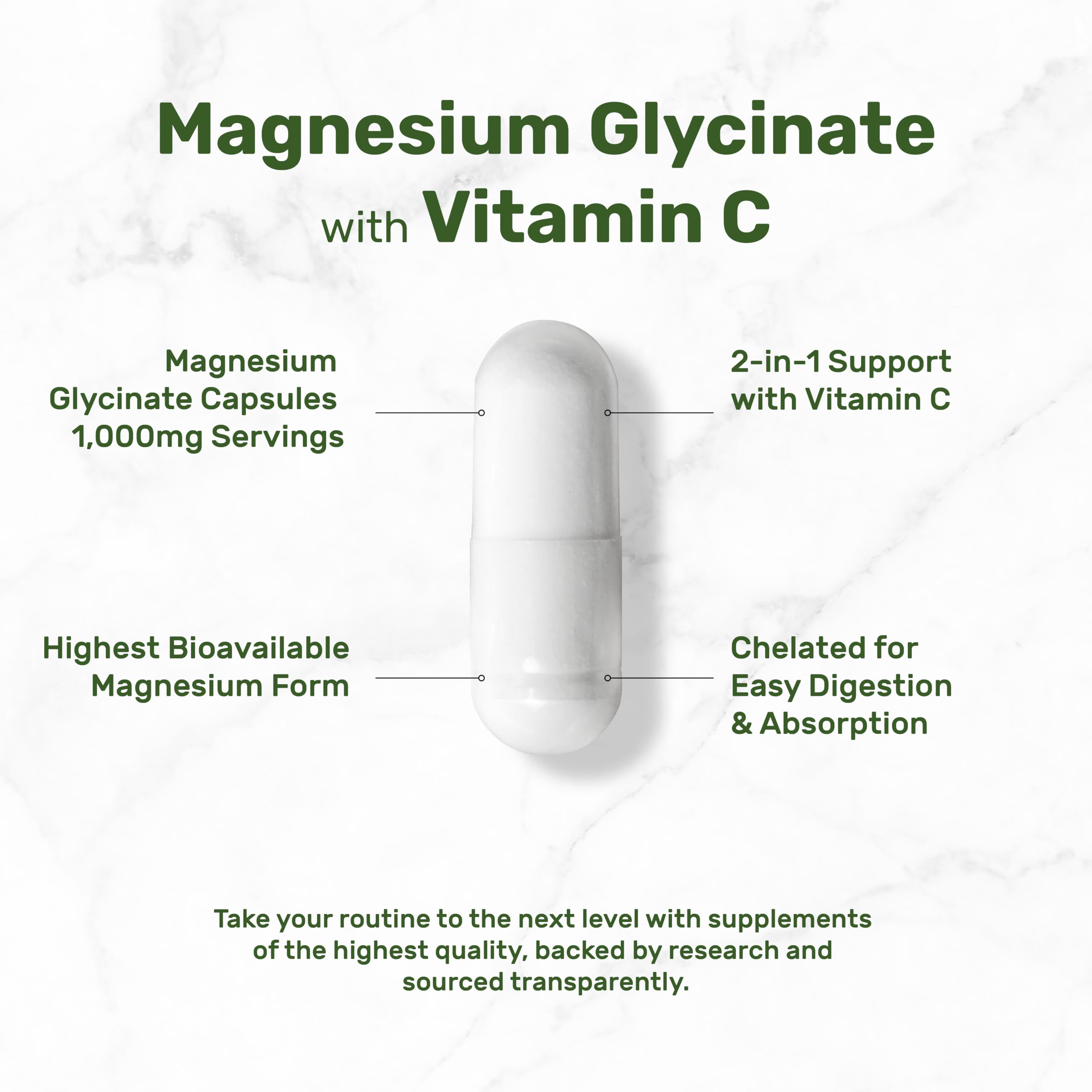 Magnesium Glycinate 500mg Per Capsule (1000mg Per Serving) Plus Vitamin C, 240 Capsules – 100% Chelated for Easy Absorption – Essential Mineral Supplement DEAL SUPPLEMENT buy australia supplements