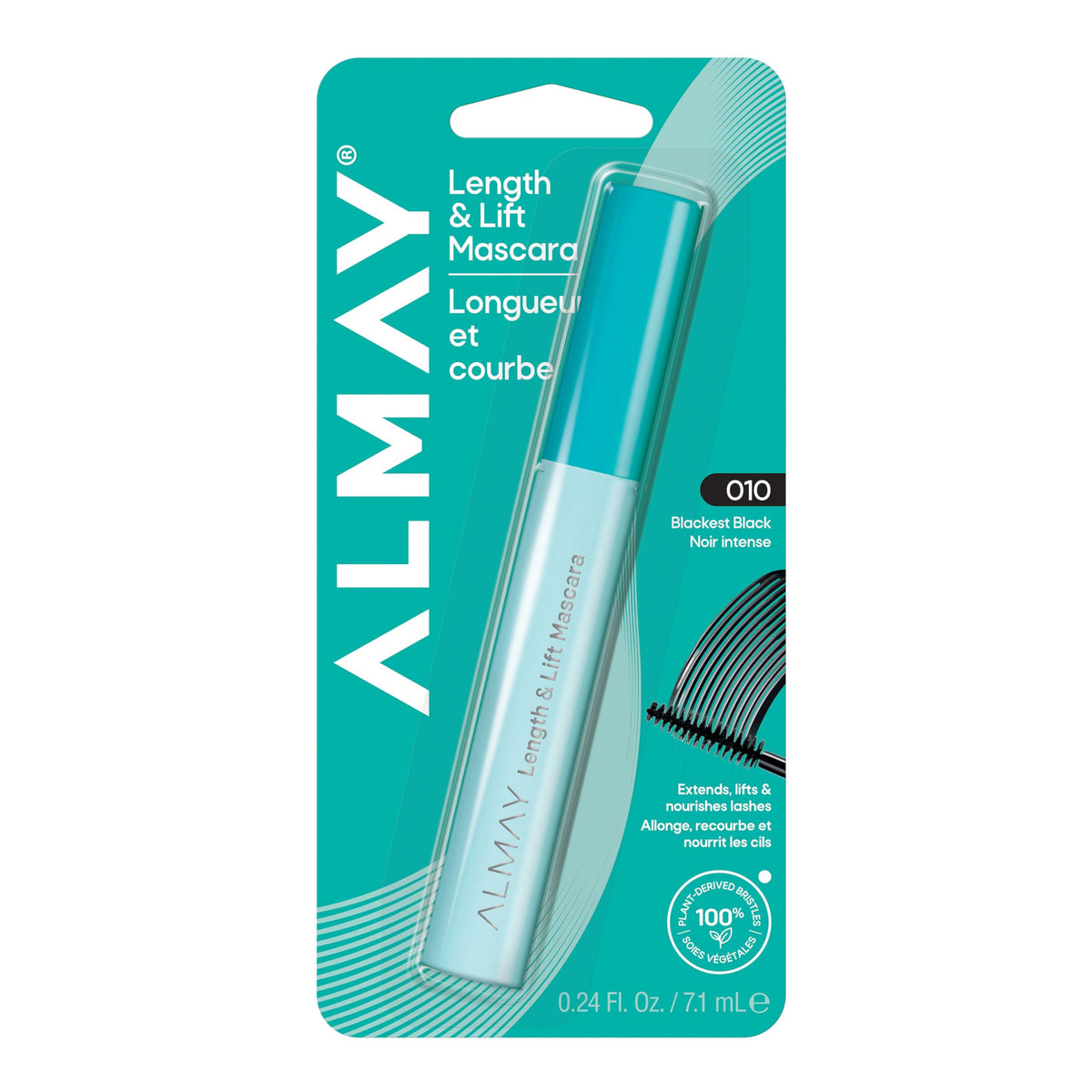 Almay Length & Lift Mascara, 10 Blackest Black, 1 Count Almay