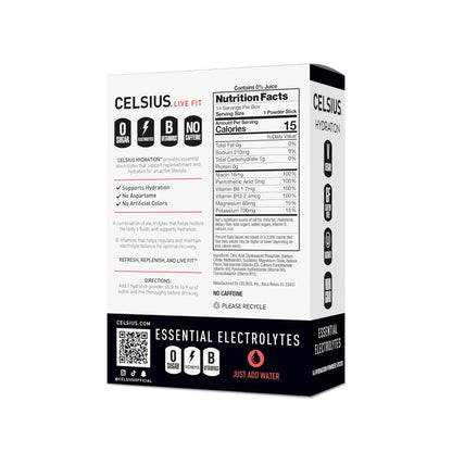 CELSIUS Hydration™ Strawberry Watermelon, Sugar Free Electrolyte Hydration Drink Mix (Pack of 14) CELSIUS