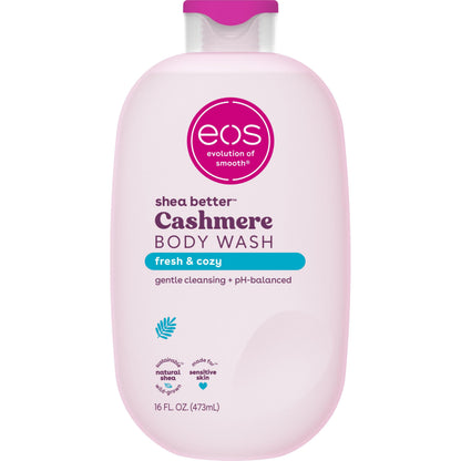 eos Cashmere Body Wash- Fresh & Cozy, Creamy Gel with Shea Butter, 16 fl oz eos