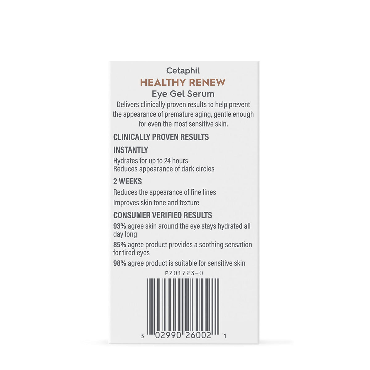 Cetaphil Healthy Renew Eye Gel Serum, Anti-Aging, Peptides, 0.5oz Cetaphil