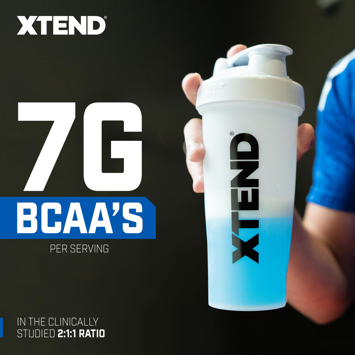 XTEND Sport BCAA Powder Blue Raspberry Ice - Electrolyte Powder for Recovery & Hydration with Amino Acids - 30 Servings Scivation