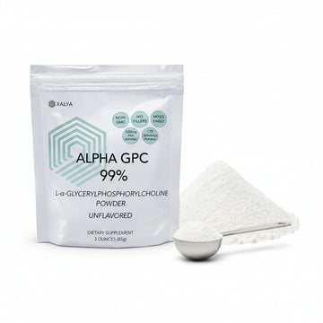 Xalya Alpha GPC Supplement, Alpha GPC Powder 99% Purity (Extra Strength) 500mg per Serving, Unflavored, Natural Choline Supplement - 3rd Party Tested -170 Servings, 3 Ounce Xalya buy australia supplements
