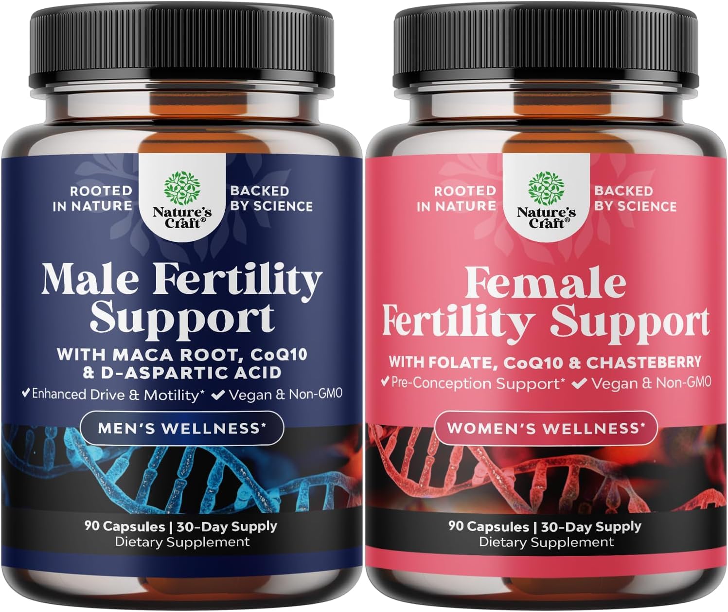 Pre Conception Male Fertility Supplement - Semen Volume Booster with CoQ10, Maca Root, Methyl Folate & D-Aspartic Acid - Mens Fertility Supplement for Sperm Motility - Conception for Him - 90 Count Gsupps Australia