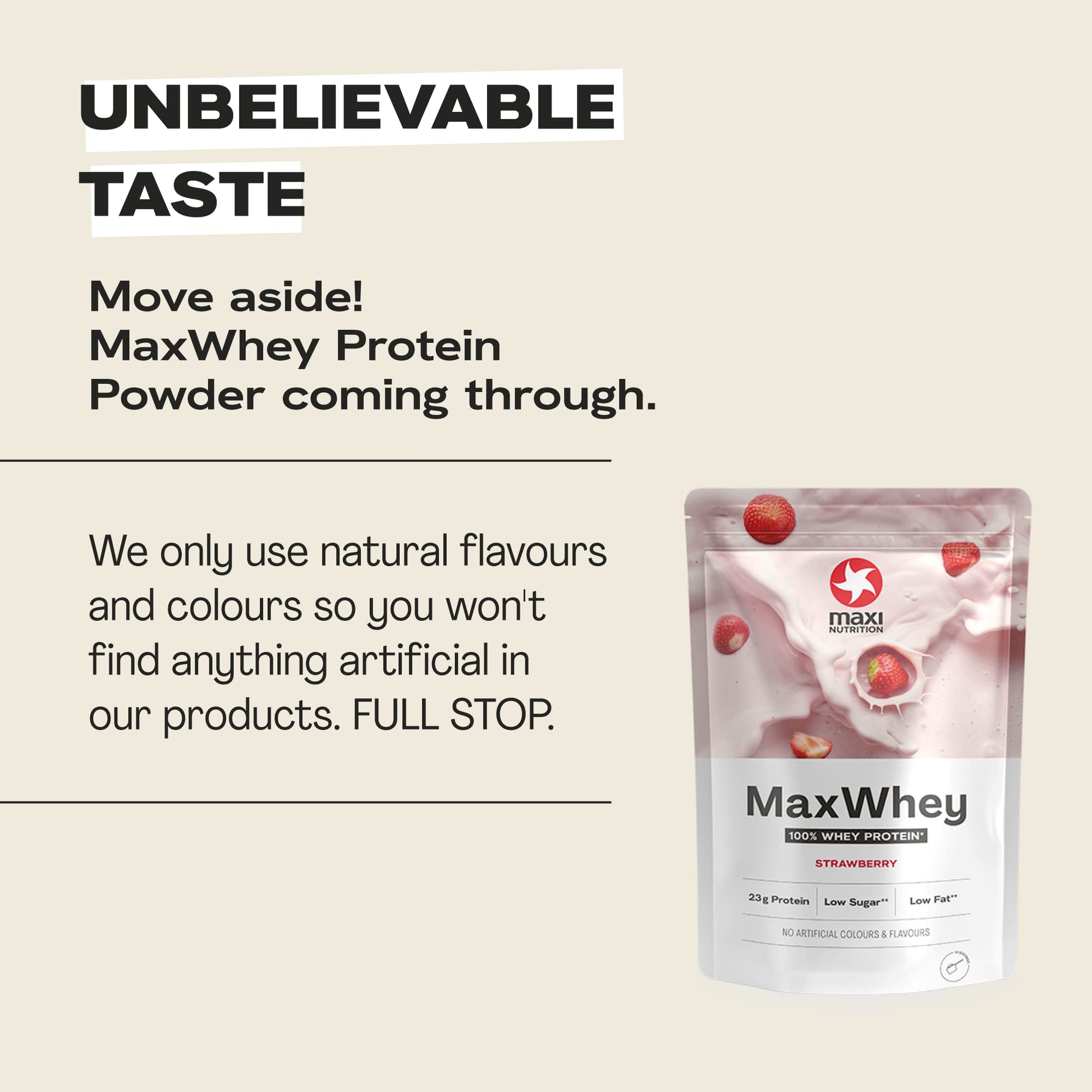 MaxiNutrition - MaxWhey - Whey Protein Powder Strawberry - Low-Fat - Low Sugar MaxiNutrition buy australia supplements